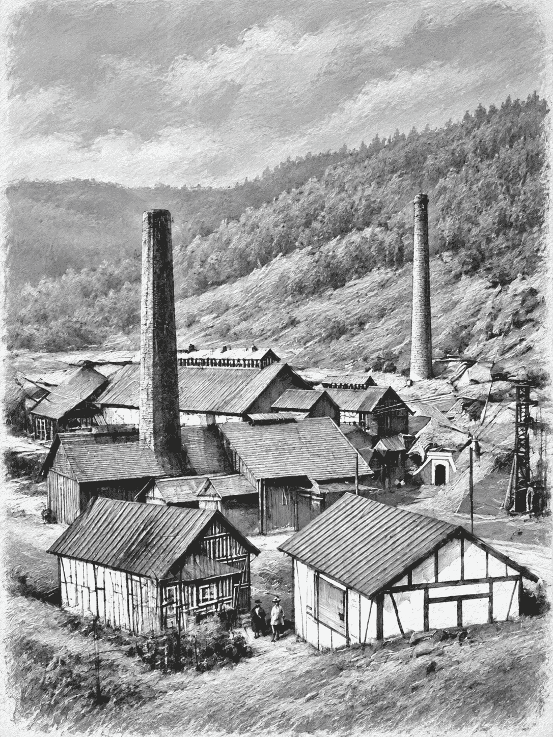 Grube Kunst – Bleistiftzeichnung